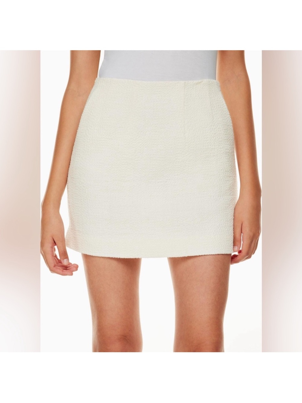 ARITZIA (Babaton) Kinsley Mini Skirt - White NWT